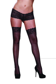 Seville Fishnet Hold Ups With Lace Top  | BigSmalls&trade;