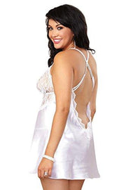 Chemise with Lace Detail (White 3X/4X)
