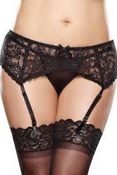 lace Garter Belt With scalloped hem.   | BigSmalls&trade;